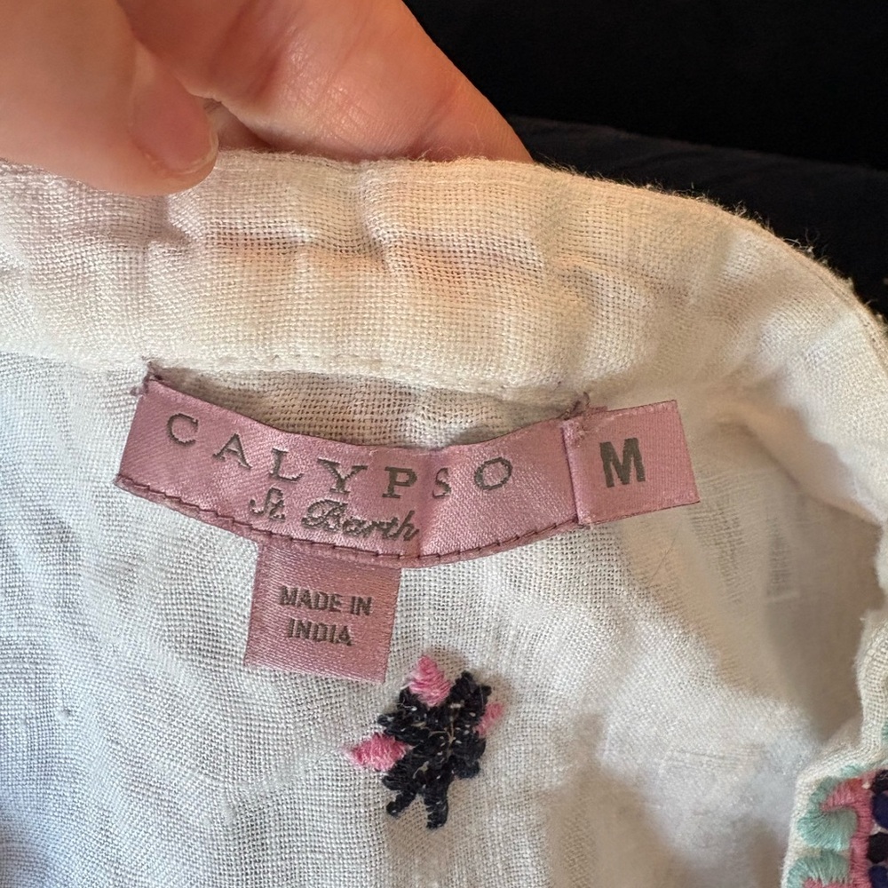 Calypso St. Barth white Tunic with Elephant Print - Picture 2 of 6